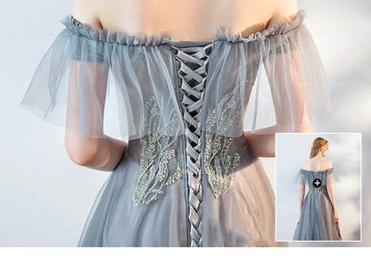 Buycenter Long Evening Dress - One Shoulder Fairy Skirt for Weddings - Buy Center