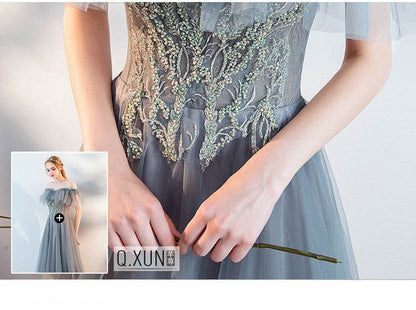 Buycenter Long Evening Dress - One Shoulder Fairy Skirt for Weddings - Buy Center