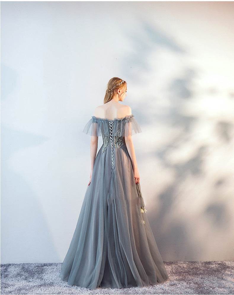 Buycenter Long Evening Dress - One Shoulder Fairy Skirt for Weddings - Buy Center