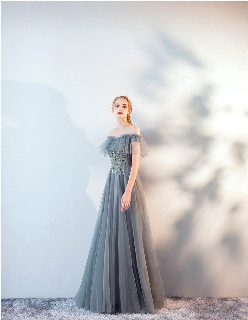 Buycenter Long Evening Dress - One Shoulder Fairy Skirt for Weddings - Buy Center