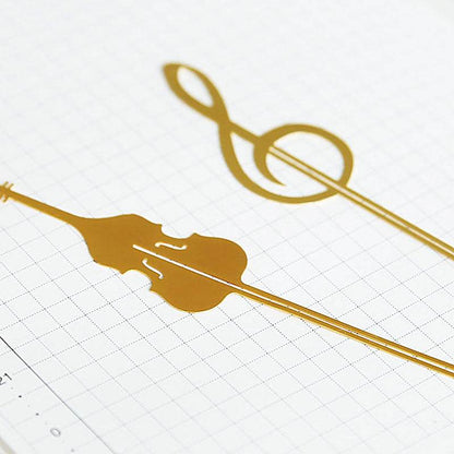 Exquisite 8-Piece Musical Note Bookmark Set - Stylish Gift for Music Lovers - Buy Center