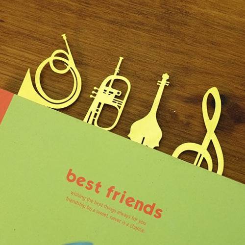 Exquisite 8-Piece Musical Note Bookmark Set - Stylish Gift for Music Lovers - Buy Center