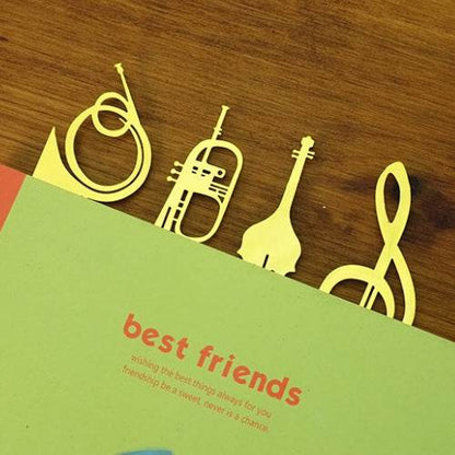 Exquisite 8-Piece Musical Note Bookmark Set - Stylish Gift for Music Lovers - Buy Center