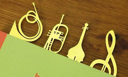 Exquisite 8-Piece Musical Note Bookmark Set - Stylish Gift for Music Lovers - Buy Center
