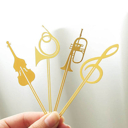 Exquisite 8-Piece Musical Note Bookmark Set - Stylish Gift for Music Lovers - Buy Center