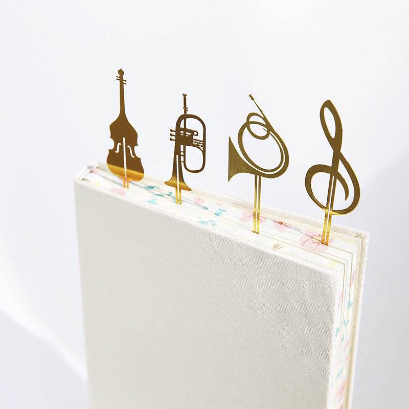 Exquisite 8-Piece Musical Note Bookmark Set - Stylish Gift for Music Lovers - Buy Center