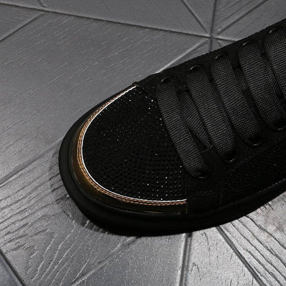 Buycenter Korean Style Platform Shoes - Rhinestone Detail, Casual Charm - Buy Center