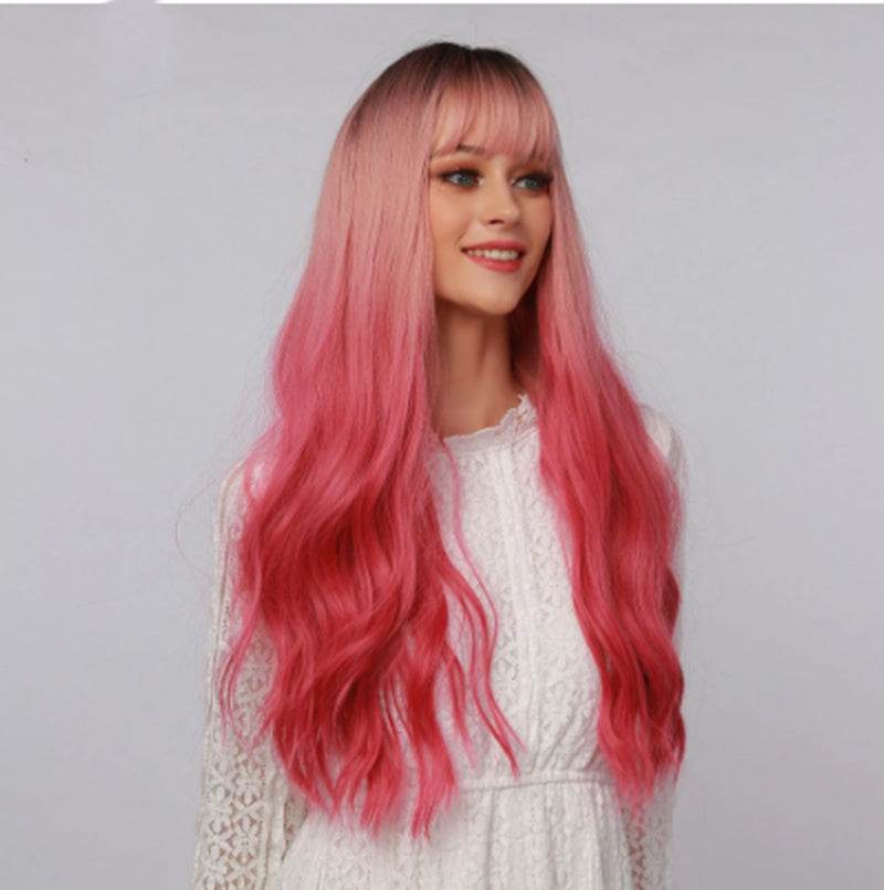 Stylish European American Wigs with Bangs - High-Quality Synthetic Hair - Buy Center