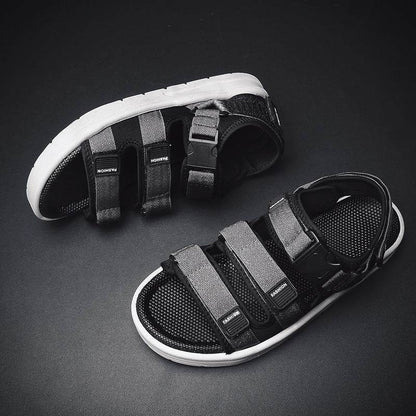 Buycenter Men's Casual Sandals - Summer Beach Shoes with Velcro - Buy Center