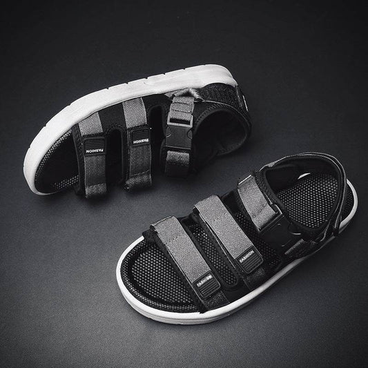 Buycenter Men's Casual Sandals - Summer Beach Shoes with Velcro - Buy Center