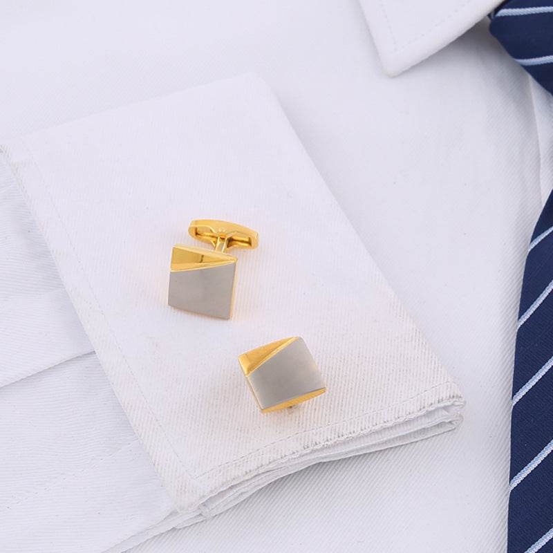 Simple Personality Men's Cuff Links - Geometric Design for Modern Style - Buy Center