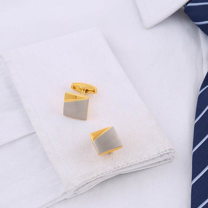 Simple Personality Men's Cuff Links - Geometric Design for Modern Style - Buy Center