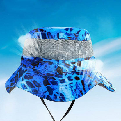 Adjustable Deep Sea Blue Outdoor Sun Visor Cap - Stylish Fisherman Hat - Buy Center