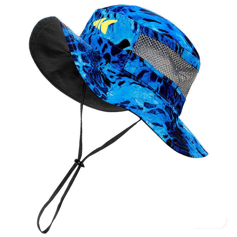 Adjustable Deep Sea Blue Outdoor Sun Visor Cap - Stylish Fisherman Hat - Buy Center