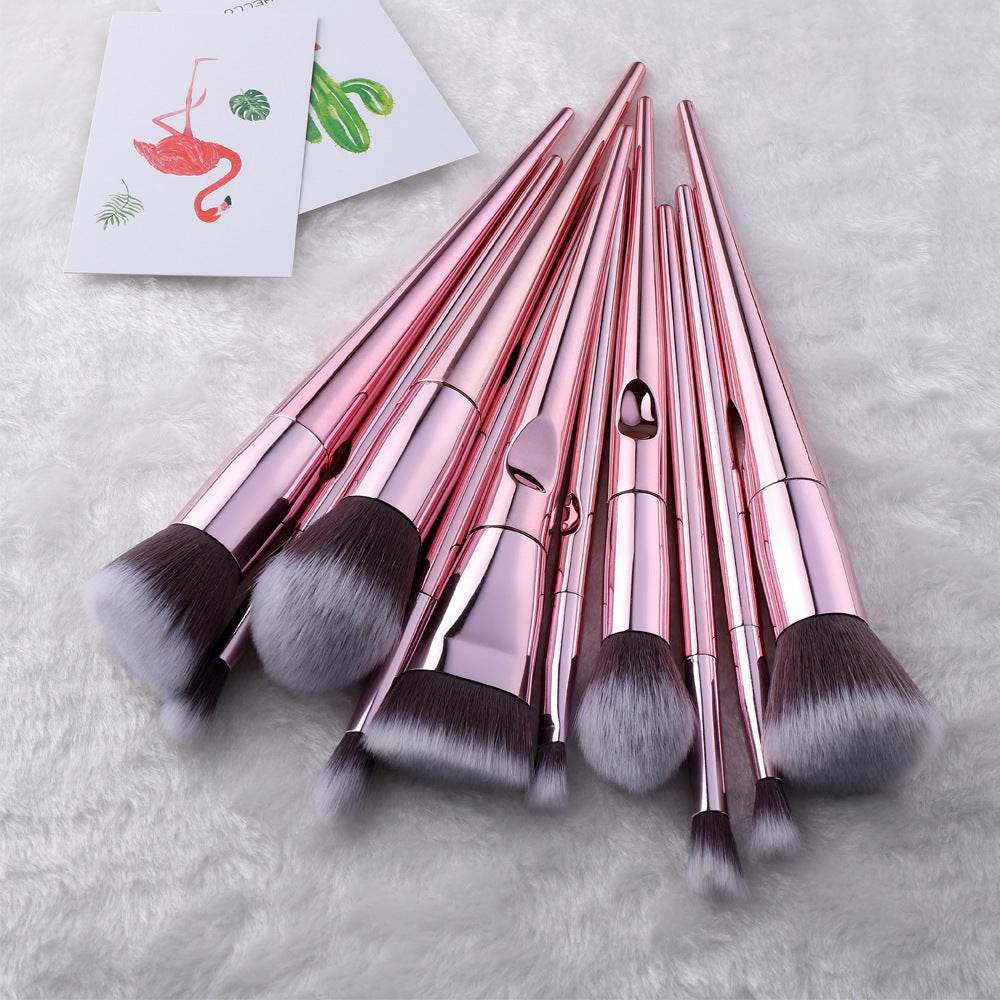 Buycenter Laser Makeup Brush Set - 10 Premium Brushes for Flawless Looks - Buy Center