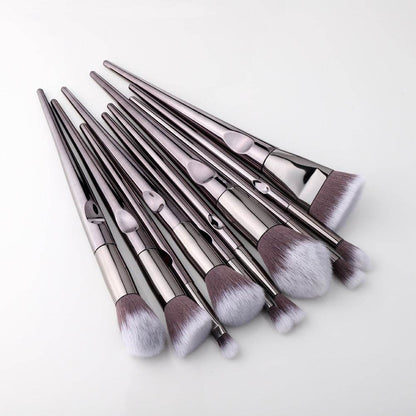 Buycenter Laser Makeup Brush Set - 10 Premium Brushes for Flawless Looks - Buy Center
