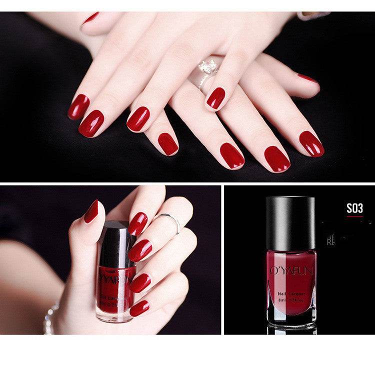 Ouyafei Quick-Drying Nail Polish - Long-Lasting, Easy to Remove Shades - Buy Center