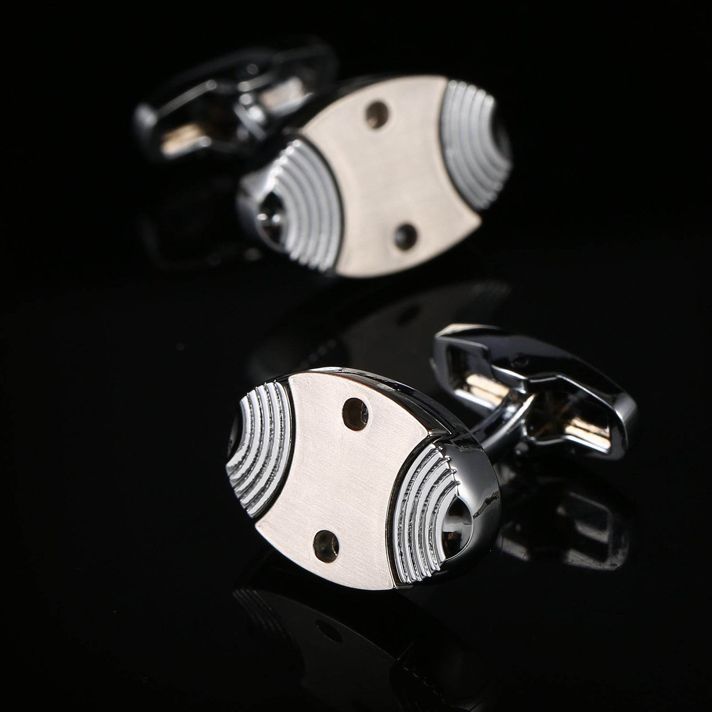 Industrial Revolution Fish Shape Cufflinks - Stylish Copper Design for Men - Buy Center
