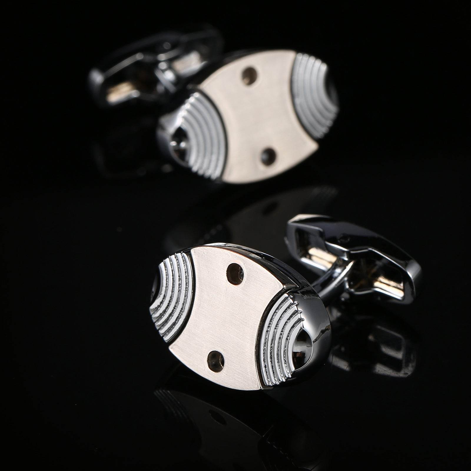 Industrial Revolution Fish Shape Cufflinks - Stylish Copper Design for Men - Buy Center