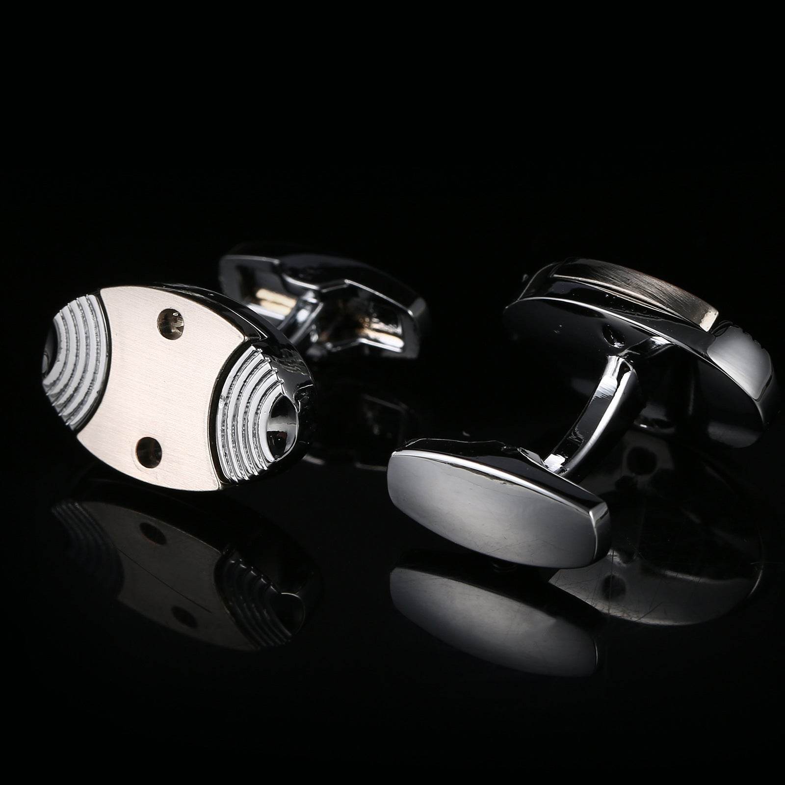 Industrial Revolution Fish Shape Cufflinks - Stylish Copper Design for Men - Buy Center