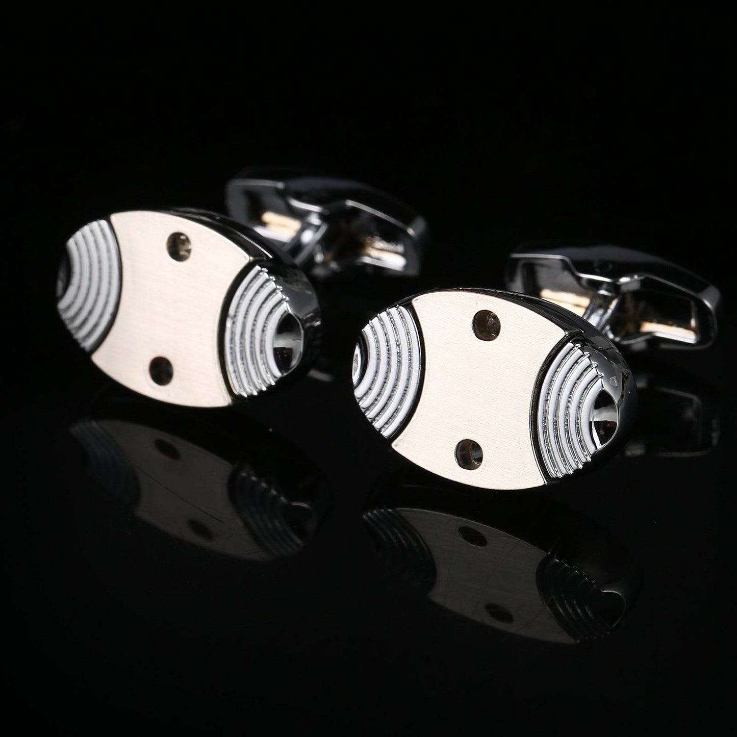 Industrial Revolution Fish Shape Cufflinks - Stylish Copper Design for Men - Buy Center