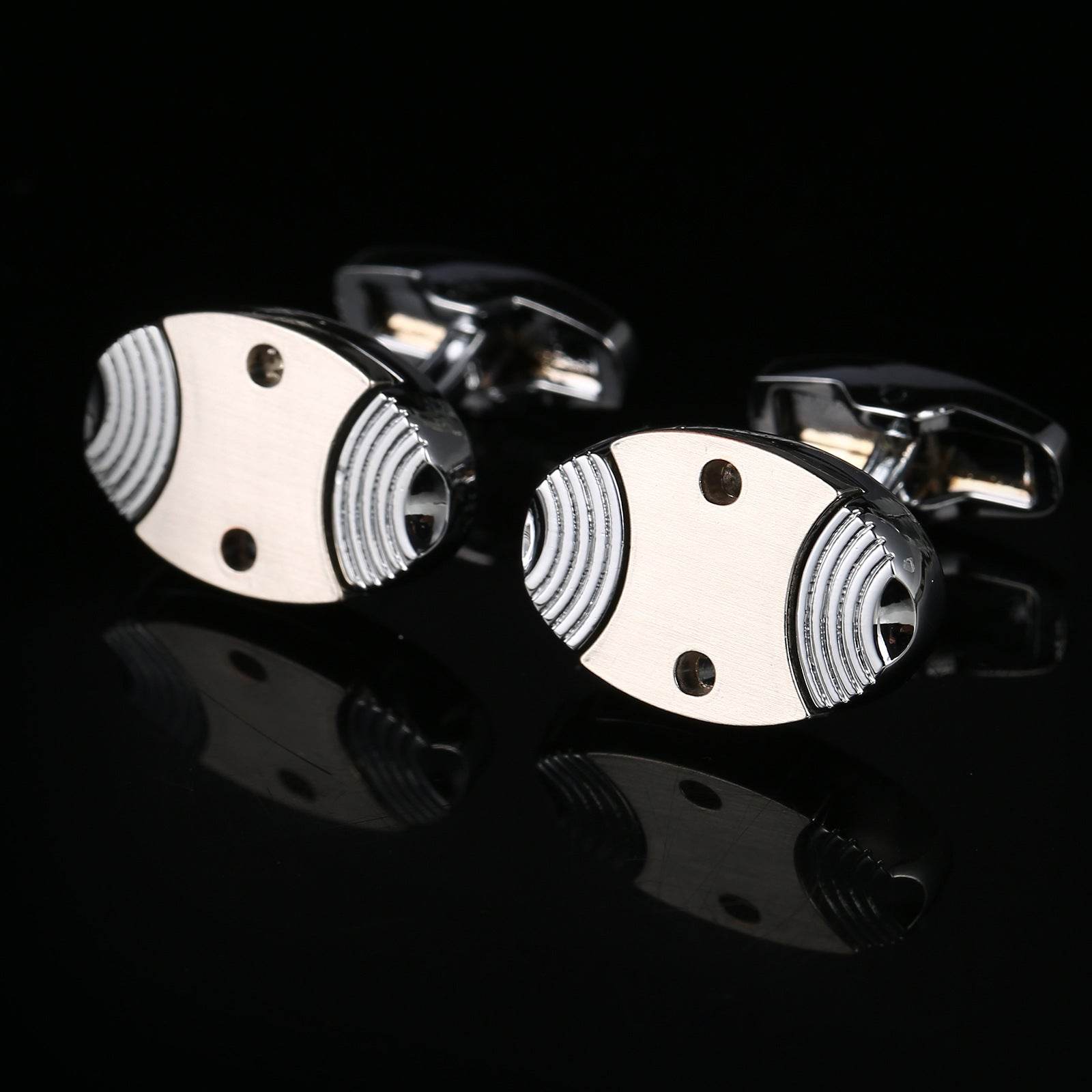 Industrial Revolution Fish Shape Cufflinks - Stylish Copper Design for Men - Buy Center