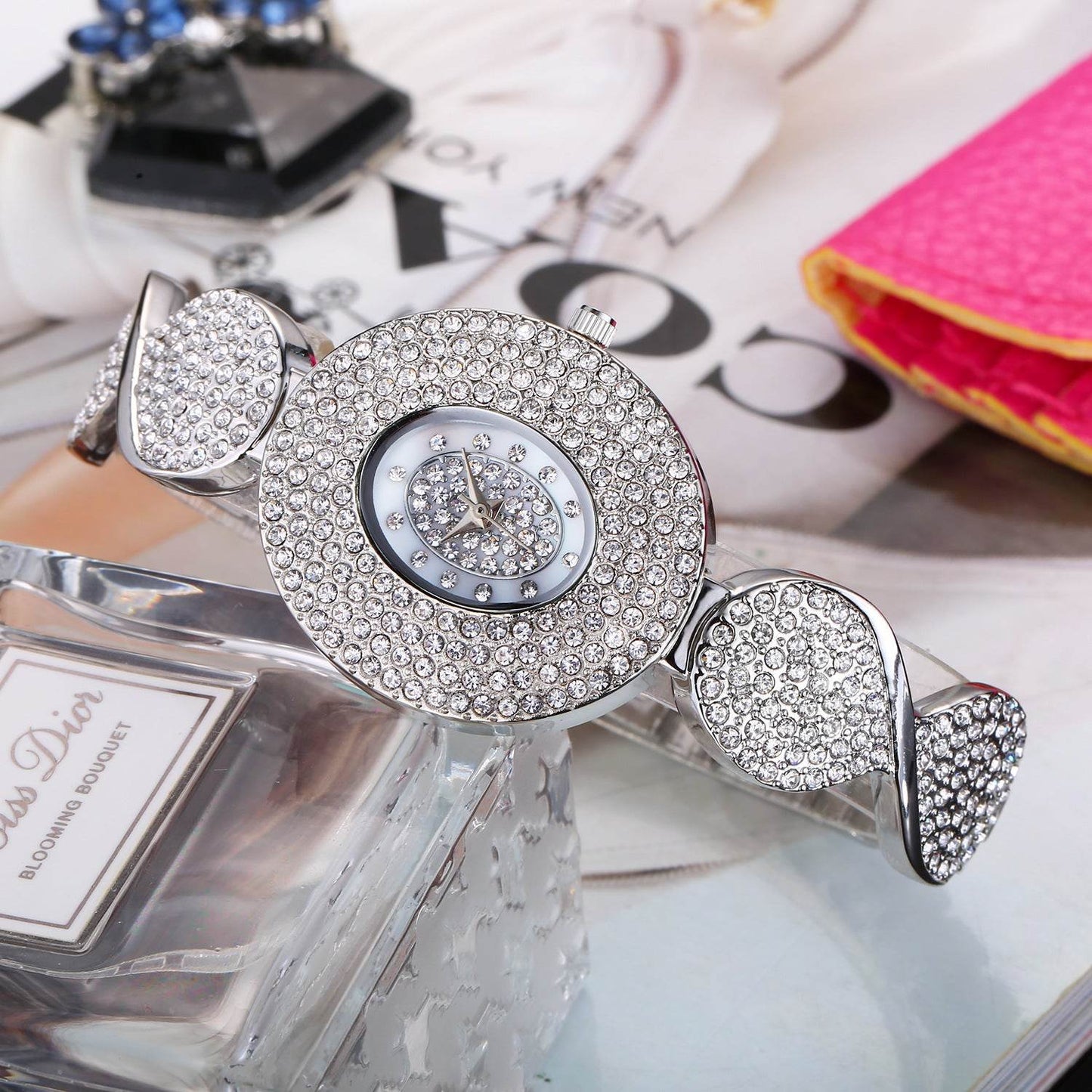 Women's Gold Diamond Bracelet - Elegant Creative Watch, Waterproof 10m - Buy Center