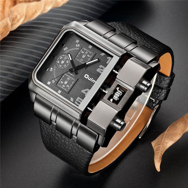 Buy Center Men's Quartz Sports Watch - Casual Style with Imitation Leather Strap - Buy Center