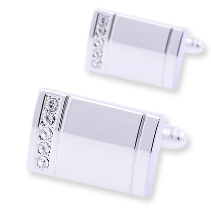 High-Quality Silver Diamond Cufflinks for Men - Personalized Stylish Picks 2025 - Buy Center