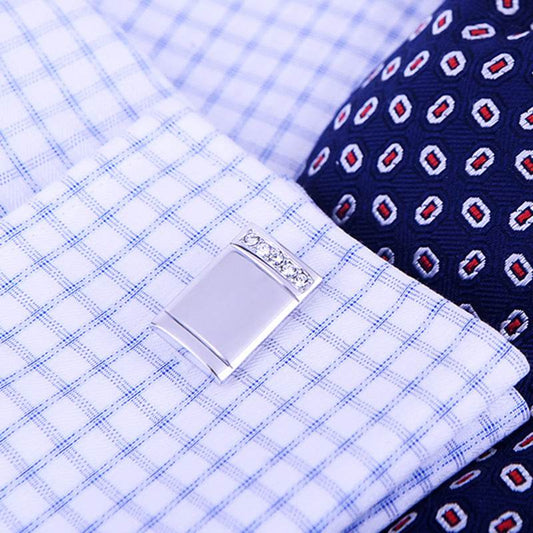 High-Quality Silver Diamond Cufflinks for Men - Personalized Stylish Picks 2025 - Buy Center