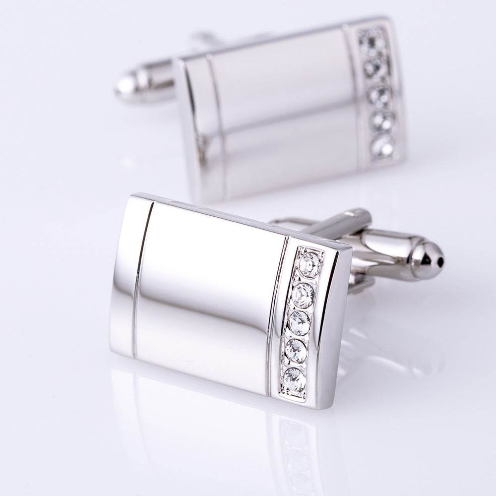 High-Quality Silver Diamond Cufflinks for Men - Personalized Stylish Picks 2025 - Buy Center