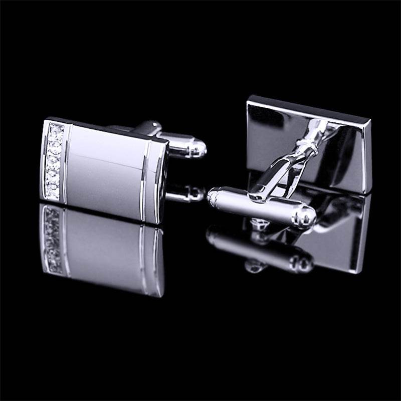 High-Quality Silver Diamond Cufflinks for Men - Personalized Stylish Picks 2025 - Buy Center