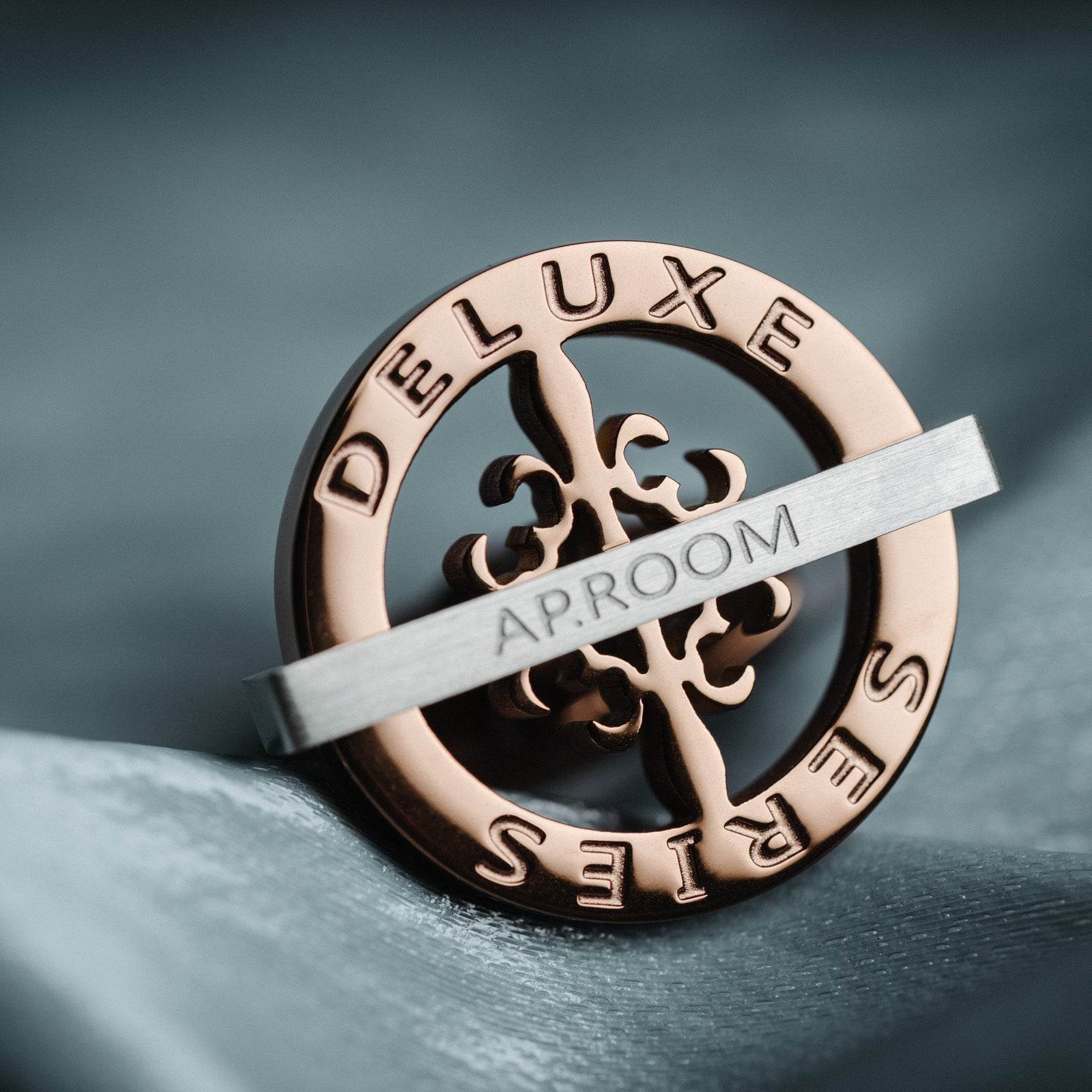 Retro Men's Cufflinks in Chocolate Steel - Elegant French Cuff Design - Buy Center