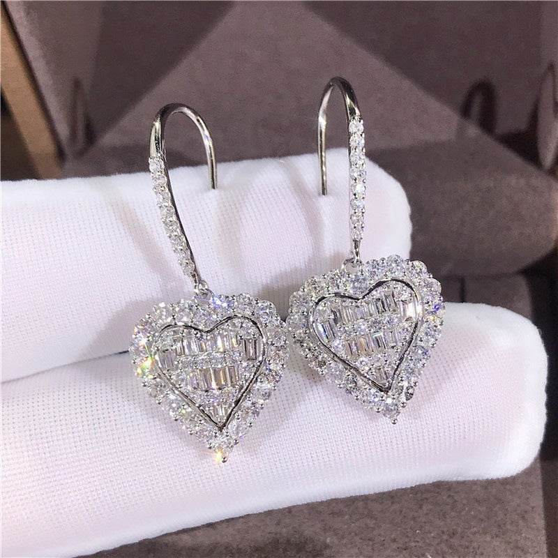 Buycenter Huitan Cubic Zirconia Drop Earrings - Elegant Wedding Fashion - Buy Center