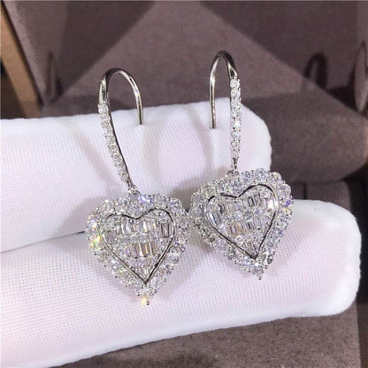 Buycenter Huitan Cubic Zirconia Drop Earrings - Elegant Wedding Fashion - Buy Center