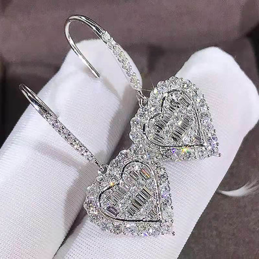 Buycenter Huitan Cubic Zirconia Drop Earrings - Elegant Wedding Fashion - Buy Center
