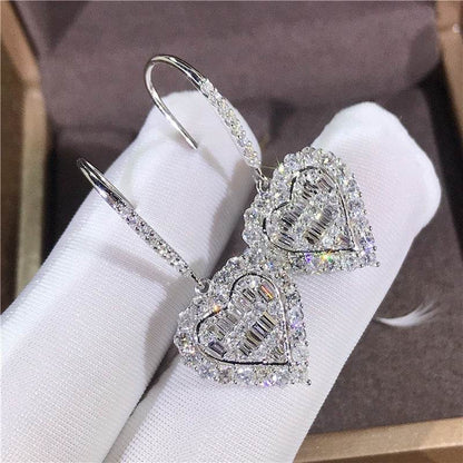 Buycenter Huitan Cubic Zirconia Drop Earrings - Elegant Wedding Fashion - Buy Center