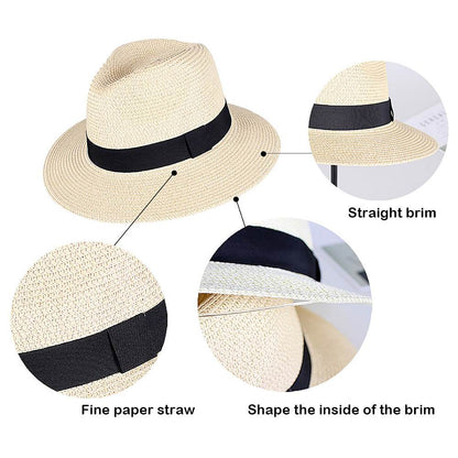 Wide Brim Straw Sun Hat - Stylish Panama Hat for Men & Women 2025 - Buy Center