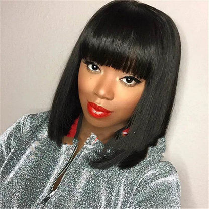 Short Hair Wigs for Ladies - Stylish Qi Bangs Inspired by Korea & Japan - Buy Center