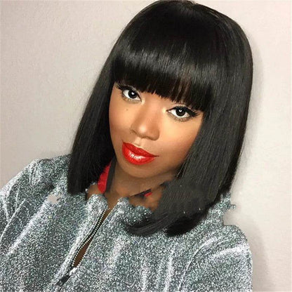 Short Hair Wigs for Ladies - Stylish Qi Bangs Inspired by Korea & Japan - Buy Center