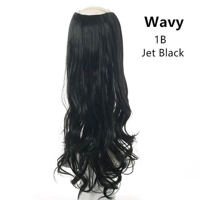 Wavy U Part Clip-In Synthetic Wig - Long Blonde & Black Style 2025 - Buy Center