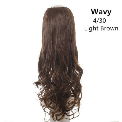 Wavy U Part Clip-In Synthetic Wig - Long Blonde & Black Style 2025 - Buy Center