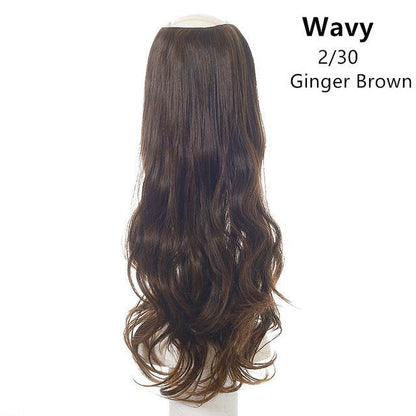 Wavy U Part Clip-In Synthetic Wig - Long Blonde & Black Style 2025 - Buy Center