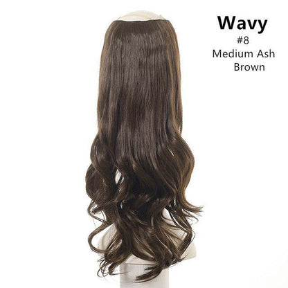 Wavy U Part Clip-In Synthetic Wig - Long Blonde & Black Style 2025 - Buy Center