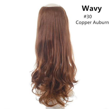 Wavy U Part Clip-In Synthetic Wig - Long Blonde & Black Style 2025 - Buy Center