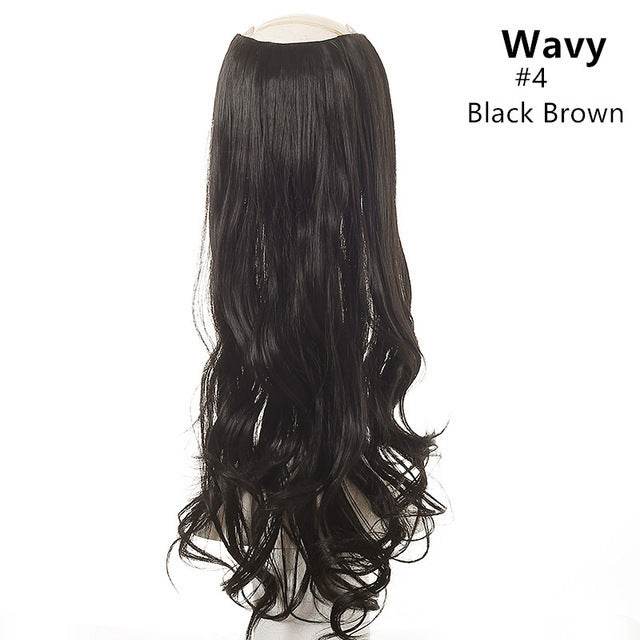 Wavy U Part Clip-In Synthetic Wig - Long Blonde & Black Style 2025 - Buy Center