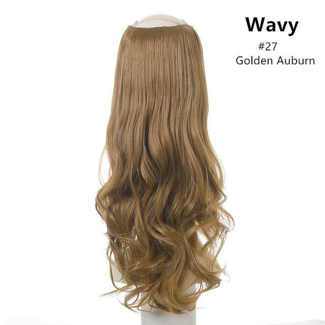 Wavy U Part Clip-In Synthetic Wig - Long Blonde & Black Style 2025 - Buy Center