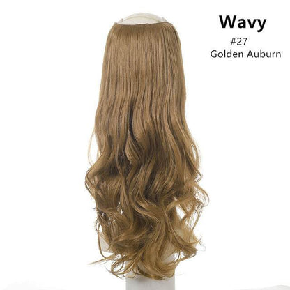 Wavy U Part Clip-In Synthetic Wig - Long Blonde & Black Style 2025 - Buy Center