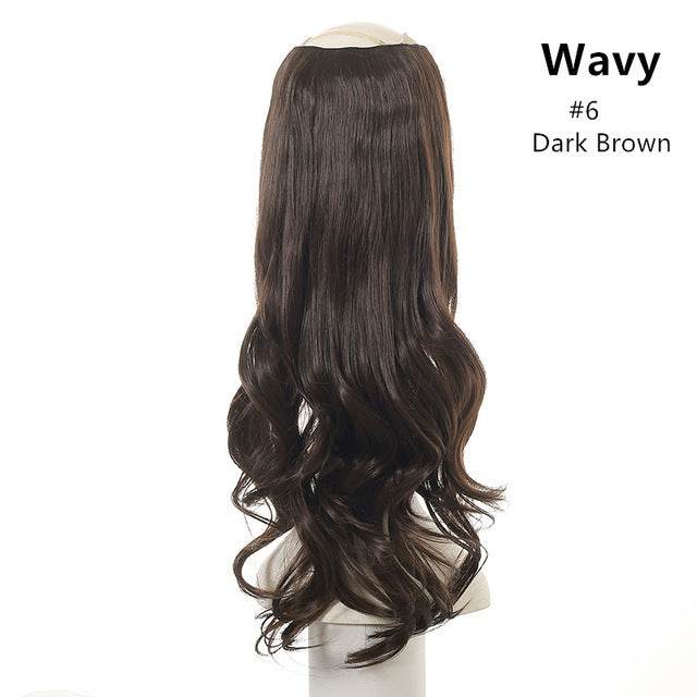 Wavy U Part Clip-In Synthetic Wig - Long Blonde & Black Style 2025 - Buy Center