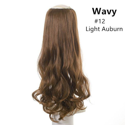 Wavy U Part Clip-In Synthetic Wig - Long Blonde & Black Style 2025 - Buy Center